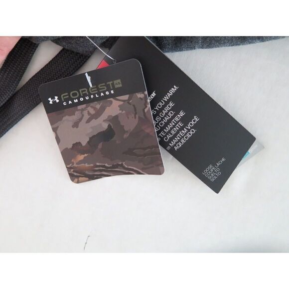 Under Armour 1357938 Women's Sz L Jet Gray Heather/Forrest Camo UA Rival Hoodie - Picture 9 of 10